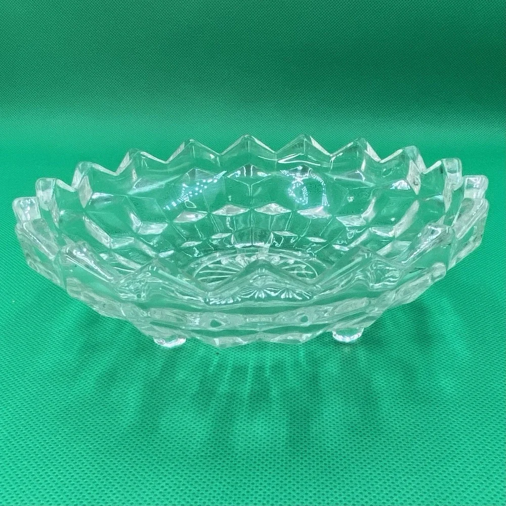 fostoria american tri footed candy dish mint condition 6